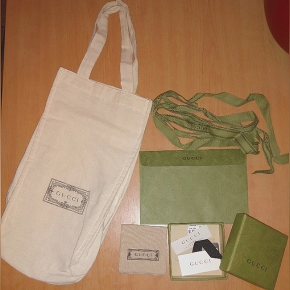 GUCCI canvas shopping bag and packing  bundle set